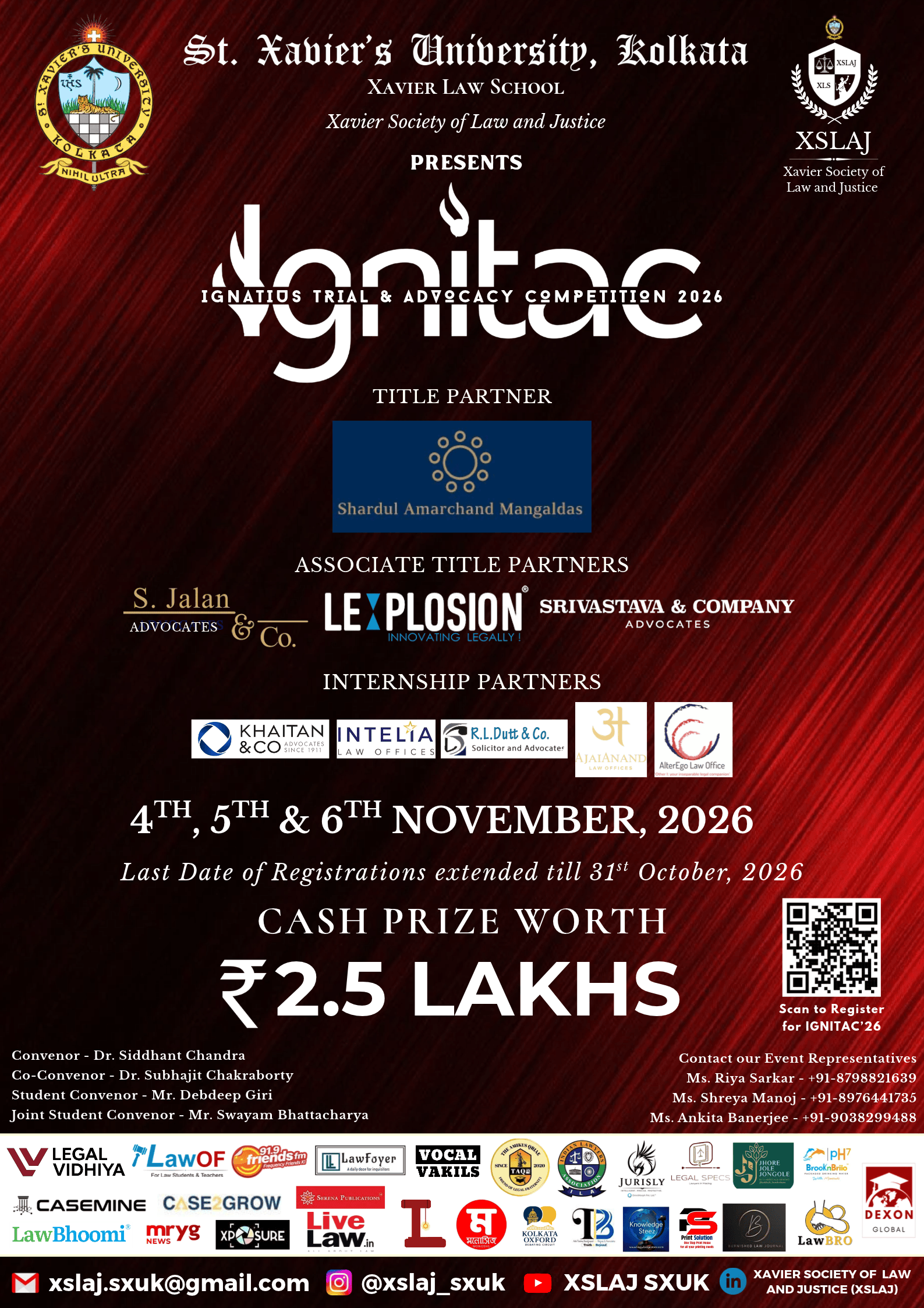 IGNATIUS TRIAL & ADVOCACY COMPETITION 2026 (IGNITAC’26) | 4–6 November 2026 | Kolkata